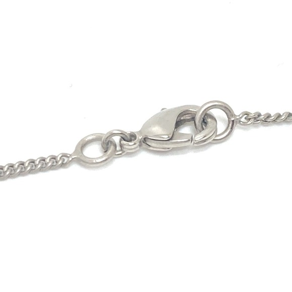 CHANEL Authentic Silver Logo Necklace - Picture 4 of 9